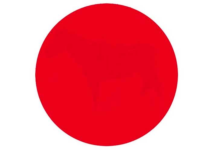 Red circle for eye test