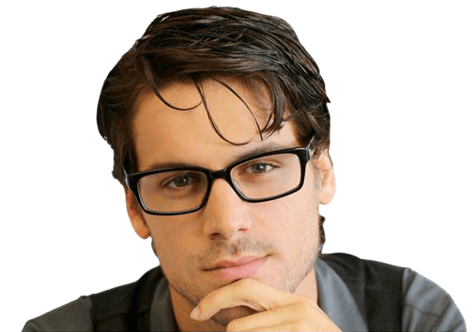 a guy wearing eyeglasses