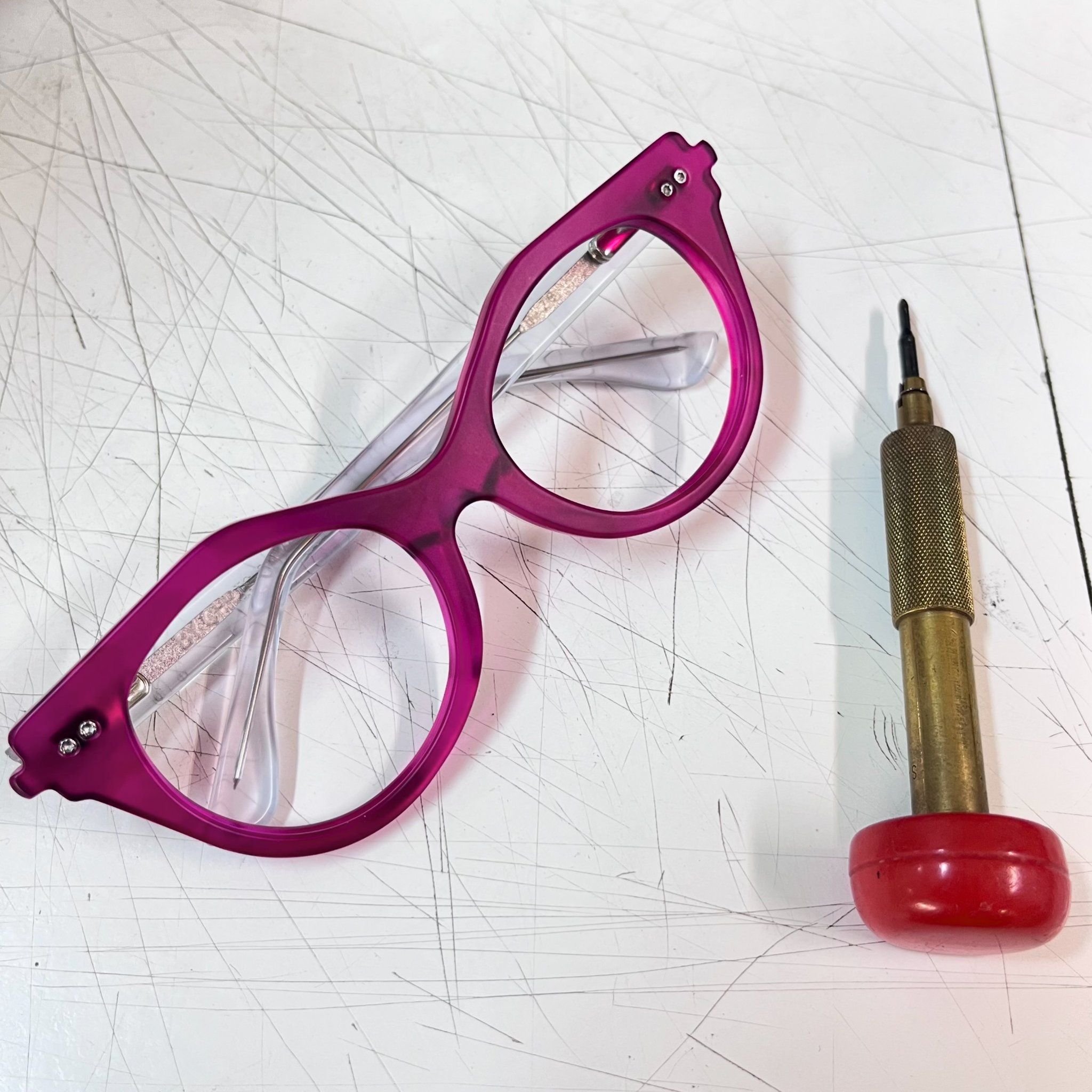purple glasses frames